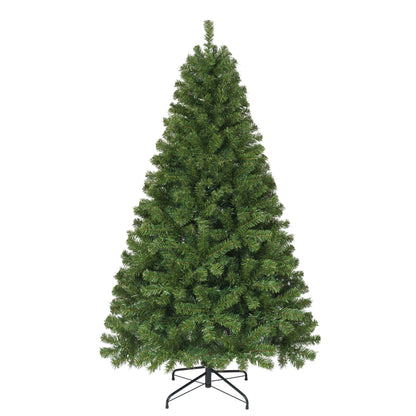 Pre-Lit Artificial Christmas Tree with Warm White Lights, 6 FT & 7.5 FT