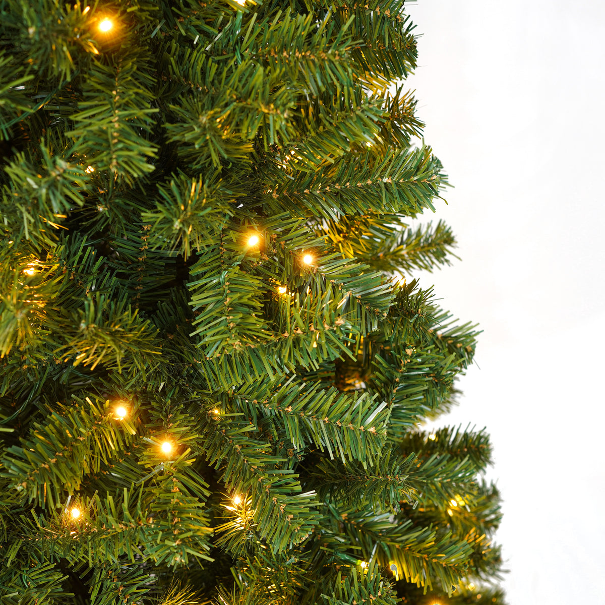 Pre-Lit Artificial Christmas Tree with Warm White Lights, 6 FT & 7.5 FT