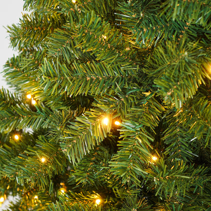 Pre-Lit Artificial Christmas Tree with Warm White Lights, 6 FT & 7.5 FT